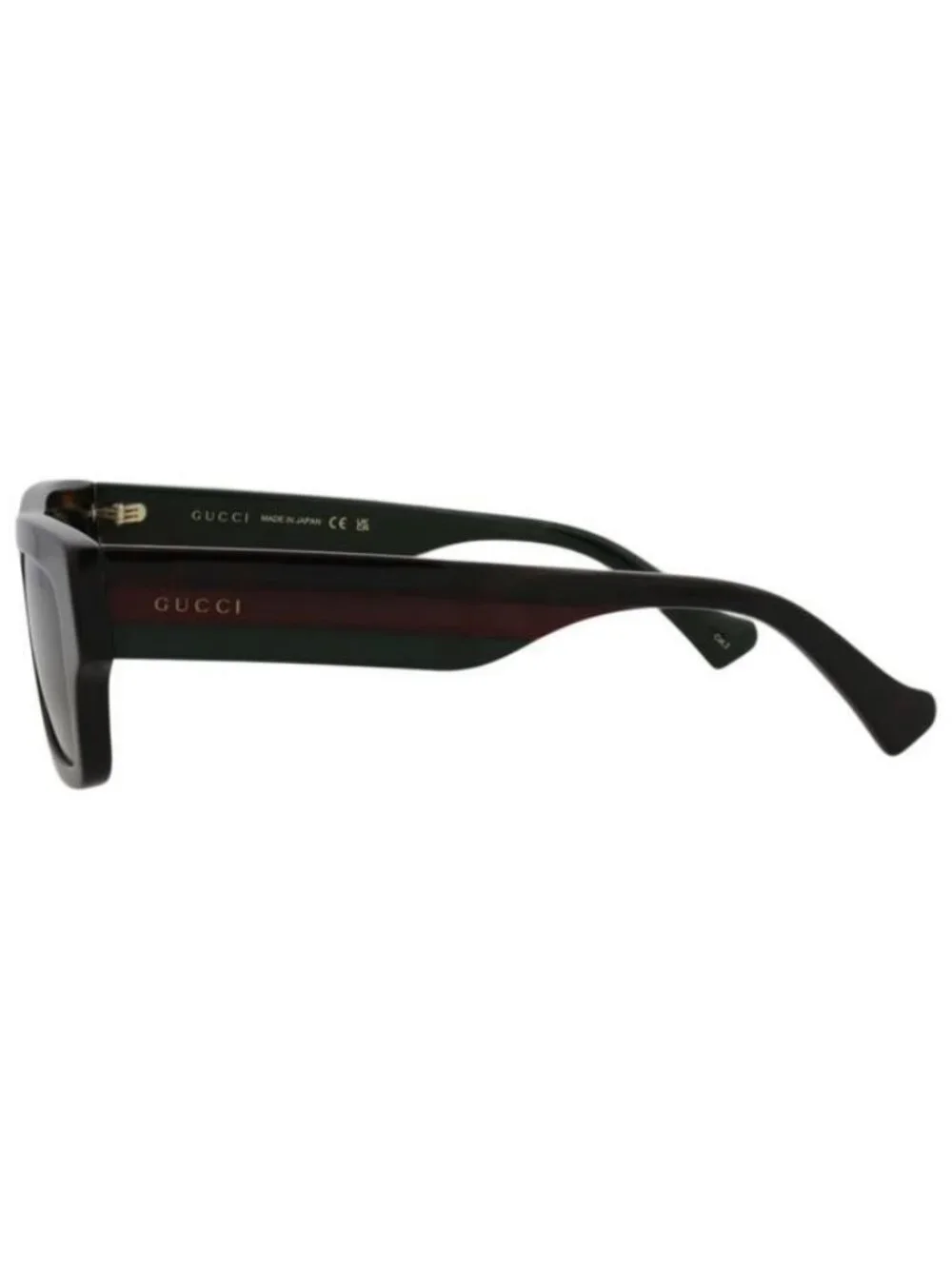 New Gucci Mens Square/Rectangle Havana Havana Green Fashion Designer Sunglasses